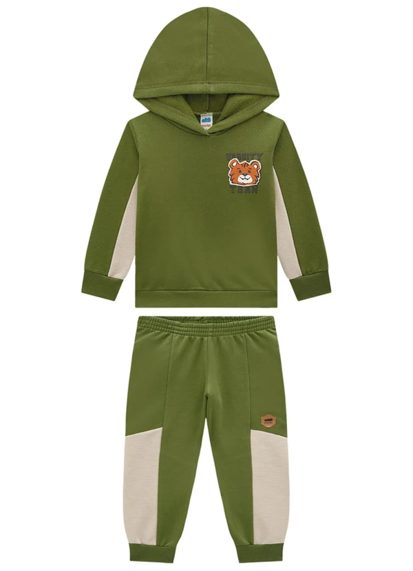 Marlan - Conjunto Blusão e Calça Moletom Verde 2