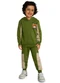 Marlan - Conjunto Blusão e Calça Moletom Preto - variação: Verde