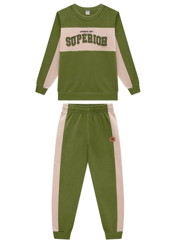 Marlan - Conjunto Blusão e Calça Moletom Verde 1