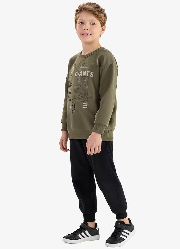 Rovi Kids - Conjunto Blusão e Calça Moletom Verde 3