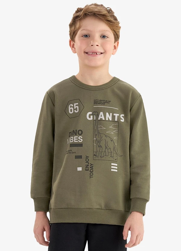 Rovi Kids - Conjunto Blusão e Calça Moletom Verde 4