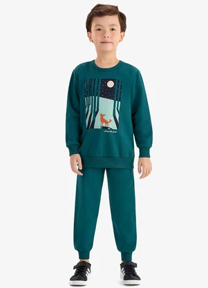 Rovi Kids - Conjunto Blusão e Calça Moletom Verde - ROVI KIDS