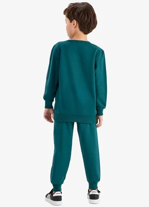 Rovi Kids - Conjunto Blusão e Calça Moletom Verde - ROVI KIDS