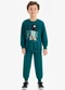 Rovi Kids - Conjunto Blusão e Calça Moletom Azul - variação: Verde
