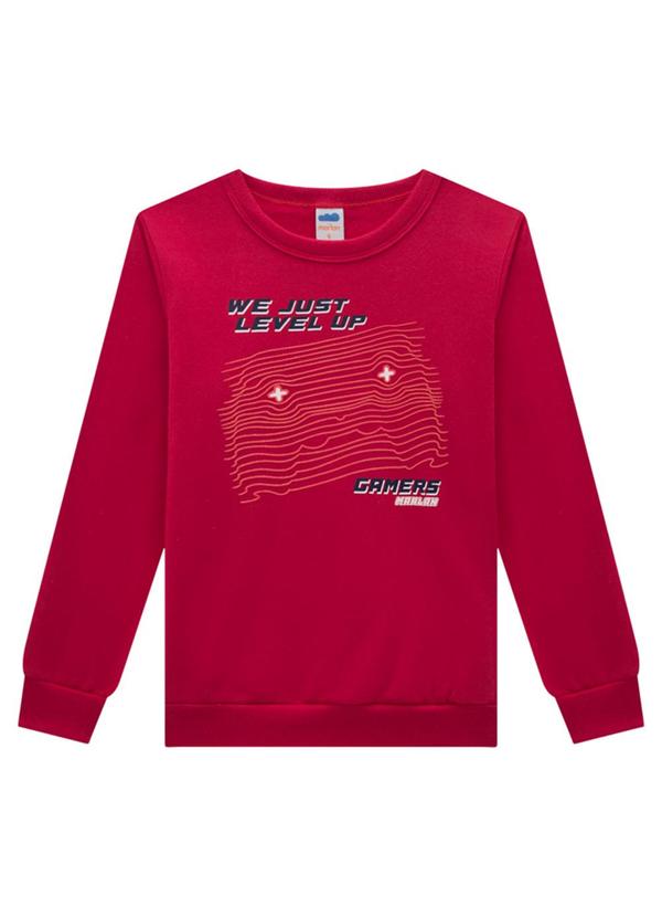 Marlan - Conjunto Blusão e Calça Moletom Vermelho 2