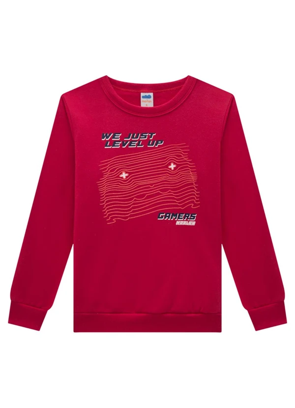 Marlan - Conjunto Blusão e Calça Moletom Vermelho 2