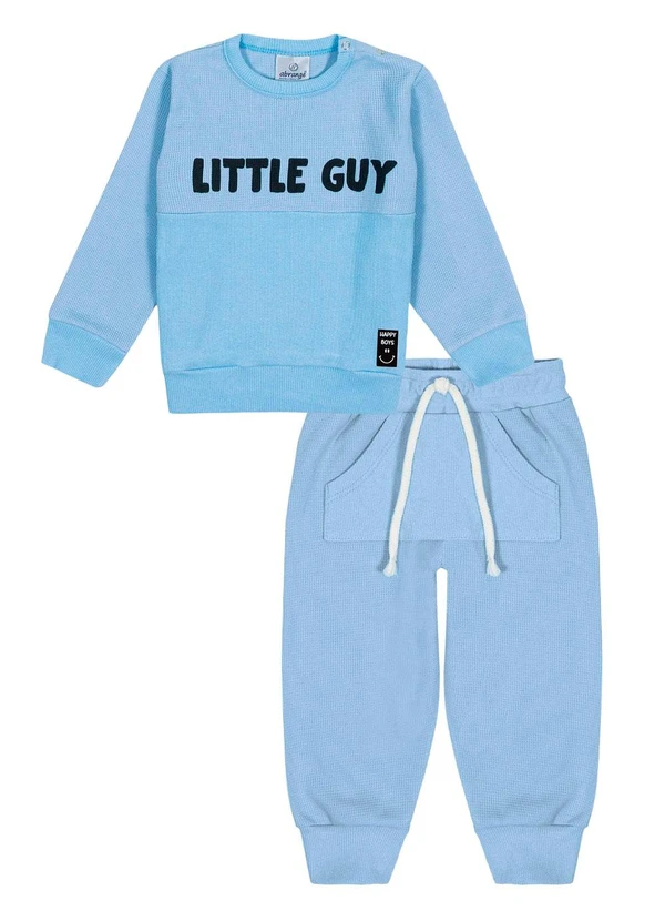 Abrange - Conjunto Blusão e Calça Monocromático Baby Azul