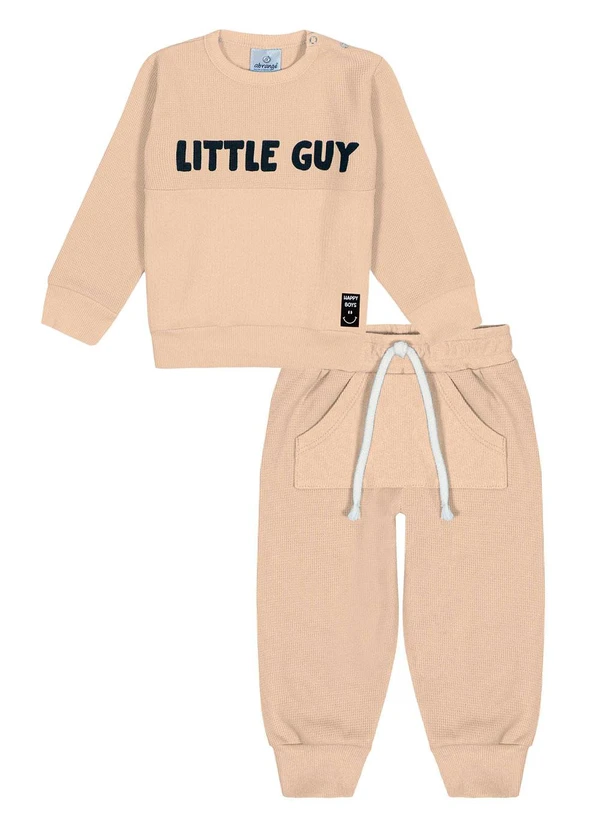 Abrange - Conjunto Blusão e Calça Monocromático Baby Bege