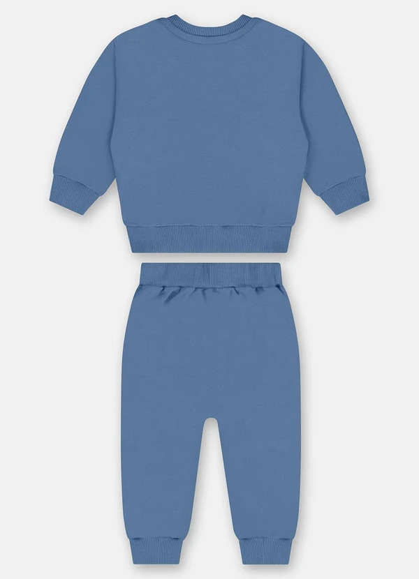 Up Baby - Conjunto Blusão e Calça Nature Azul 2