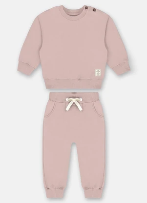Up Baby - Conjunto Blusão e Calça Nature Rosa - UP BABY