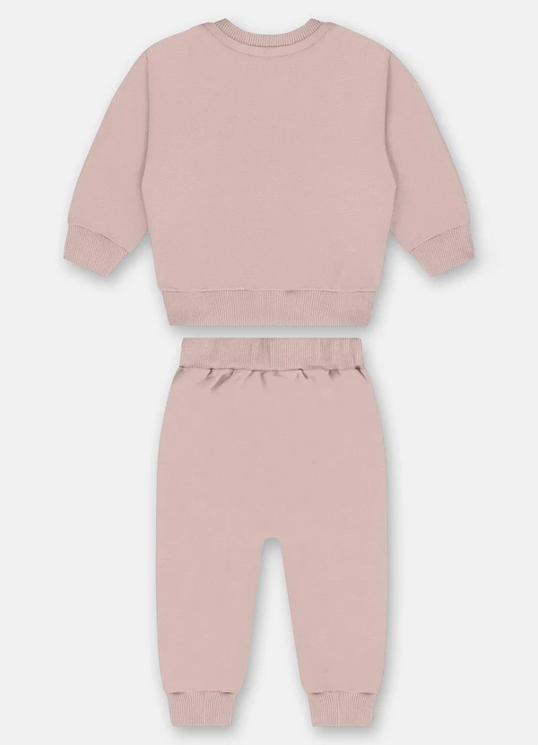 Up Baby - Conjunto Blusão e Calça Nature Rosa 3