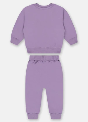 Up Baby - Conjunto Blusão e Calça Nature Roxo - UP BABY