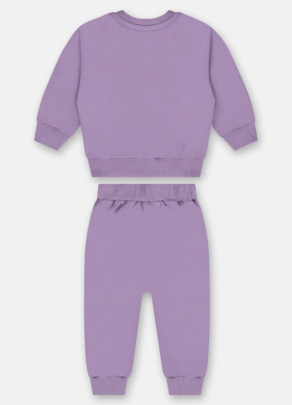 Up Baby - Conjunto Blusão e Calça Nature Roxo 2