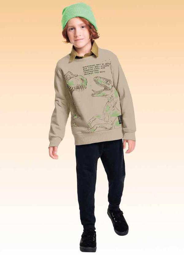 Fakini Kids - Conjunto Blusão e Calça Preto