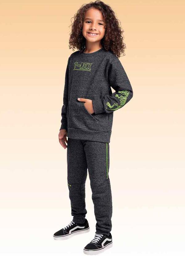 Fakini Kids - Conjunto Blusão e Calça Preto