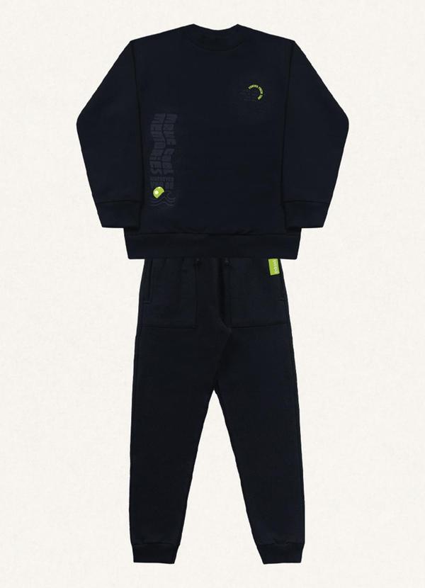 Fakini Kids - Conjunto Blusão e Calça Preto