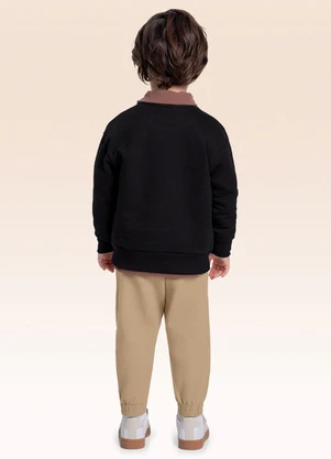 Fakini Kids - Conjunto Blusão e Calça Preto - FAKINI KIDS