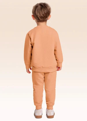Fakini Kids - Conjunto Blusão e Calça Rei Leao Laranja - FAKINI KIDS