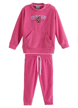 Soft Bonni - Conjunto Blusão e Calça Rosa Flor - SOFT BONNI