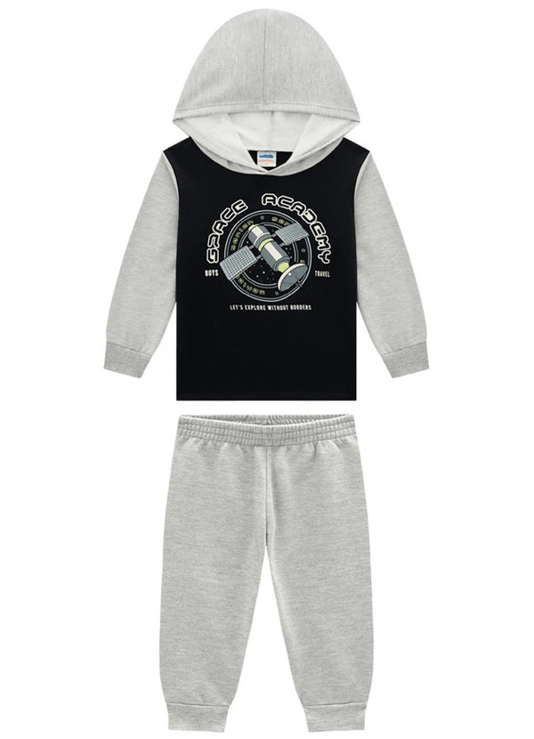 Marlan - Conjunto Blusão e Calça Space Academy Preto