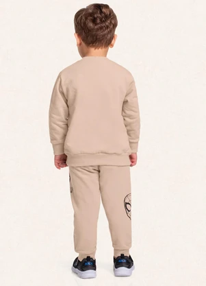 Fakini Kids - Conjunto Blusão e Calça Spider-Man Bege - FAKINI KIDS