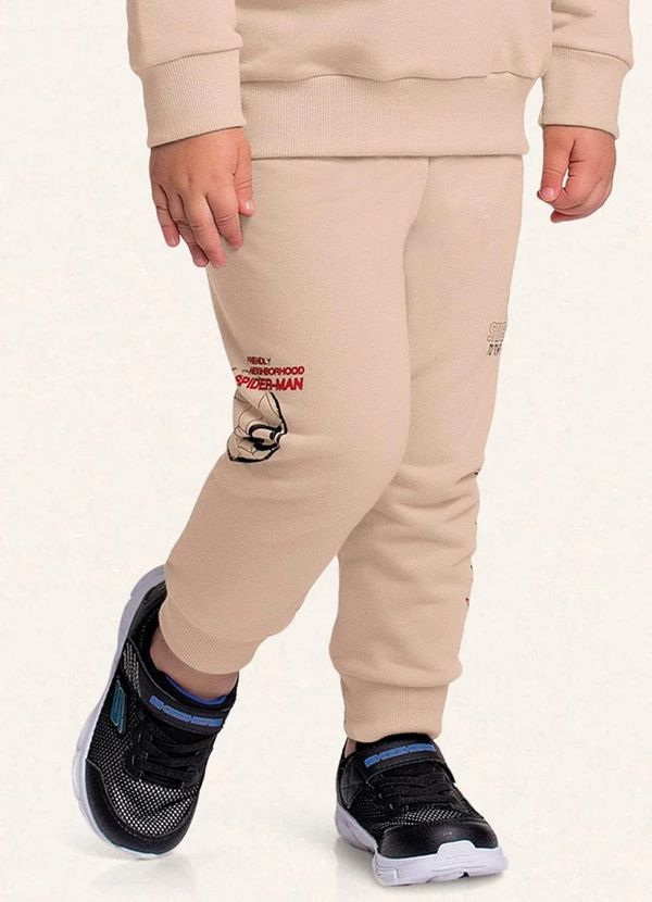 Fakini Kids - Conjunto Blusão e Calça Spider-Man Bege 4