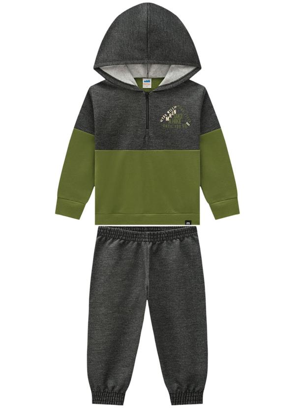 Marlan - Conjunto Blusão e Calça Sport Sublimada Verde