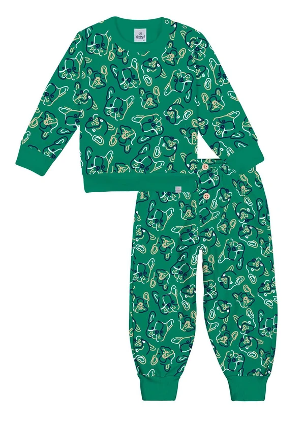 Abrange - Conjunto Blusão e Calça Total Print Baby Verde