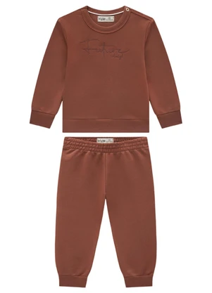 Ioluig - Conjunto Blusão e Calça Três Cabos Marrom - IOLUIG