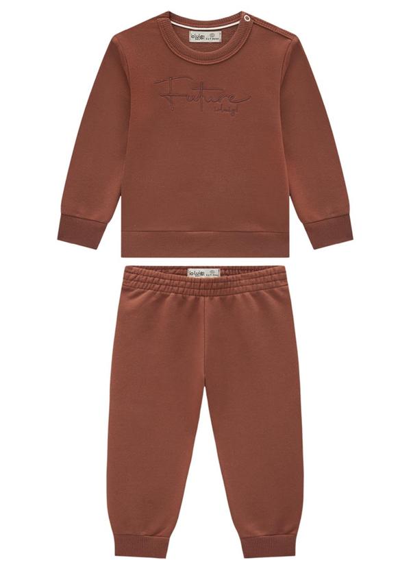 Ioluig - Conjunto Blusão e Calça Três Cabos Marrom