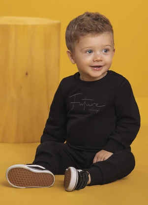 Ioluig - Conjunto Blusão e Calça Três Cabos Preto - IOLUIG