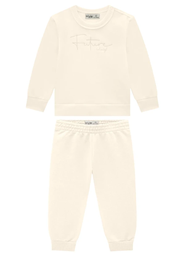 Ioluig - Conjunto Blusão e Calça Três Cabos Bege