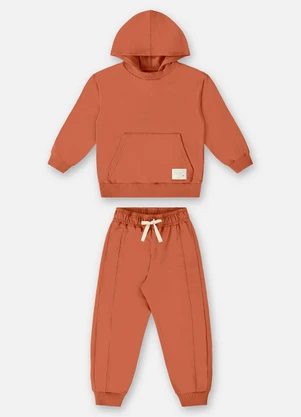 Up Baby - Conjunto Blusão e Calça Unissex Marrom - UP BABY