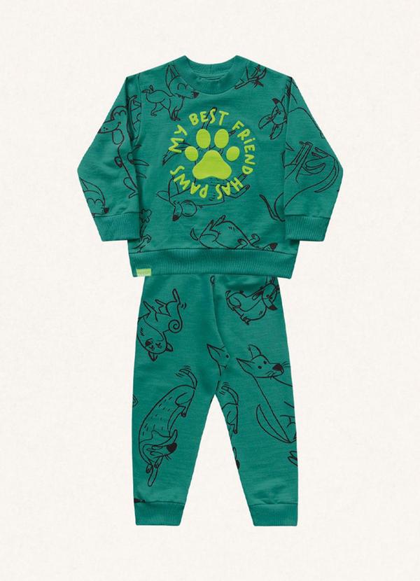 Fakini Kids - Conjunto Blusão e Calça Verde 5