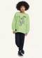Fakini Kids - Conjunto Blusão e Calça Preto - variação: Verde