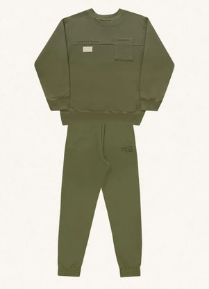 Fakini Kids - Conjunto Blusão e Calça Verde - FAKINI KIDS