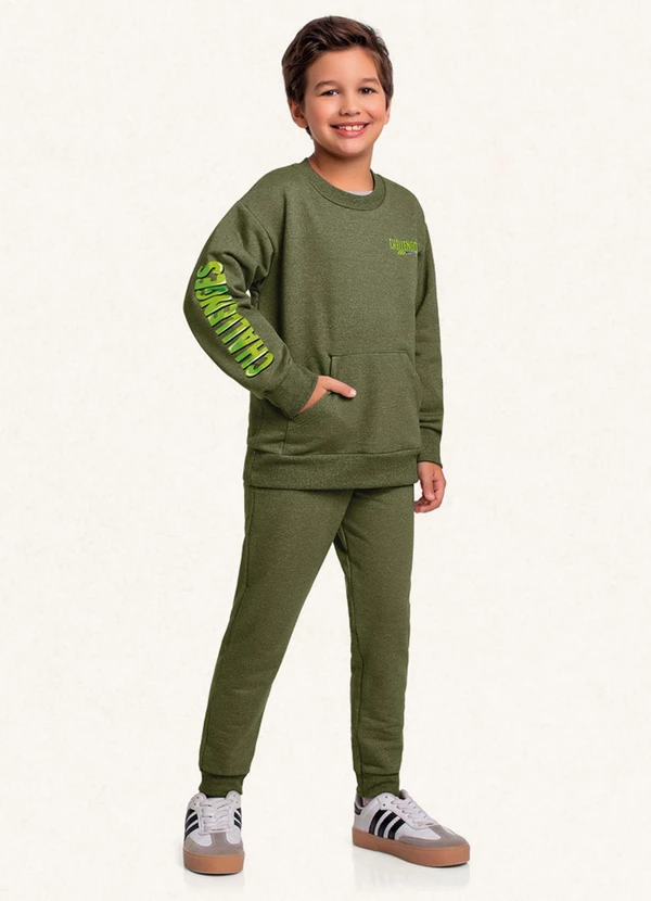 Fakini Kids - Conjunto Blusão e Calça Verde