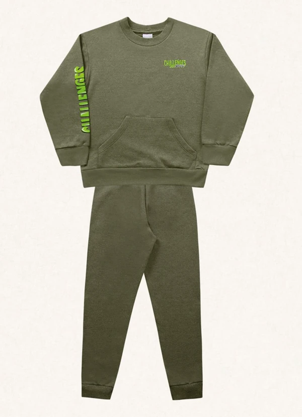 Fakini Kids - Conjunto Blusão e Calça Verde 3