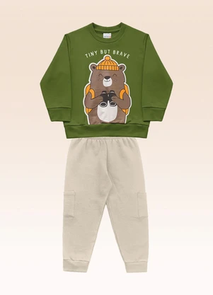 Fakini Kids - Conjunto Blusão e Calça Verde - FAKINI KIDS