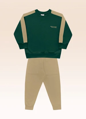 Fakini Kids - Conjunto Blusão e Calça Verde - FAKINI KIDS