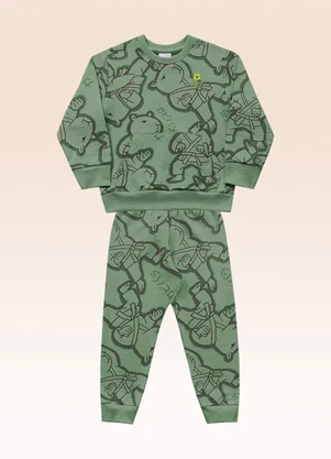 Fakini Kids - Conjunto Blusão e Calça Verde - FAKINI KIDS