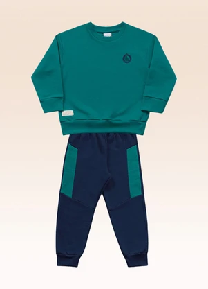 Fakini Kids - Conjunto Blusão e Calça Verde - FAKINI KIDS