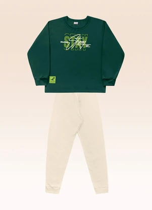 Fakini Kids - Conjunto Blusão e Calça Verde - FAKINI KIDS