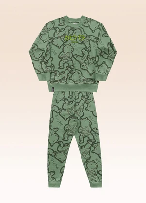 Fakini Kids - Conjunto Blusão e Calça Verde - FAKINI KIDS