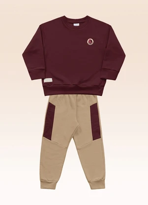 Fakini Kids - Conjunto Blusão e Calça Vermelho - FAKINI KIDS