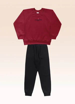 Fakini Kids - Conjunto Blusão e Calça Vermelho - FAKINI KIDS