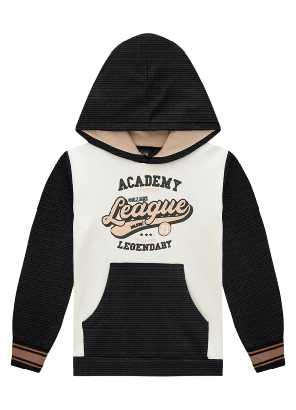 Ioluig - Conjunto Blusão em Moletom Três Cabos Preto 3