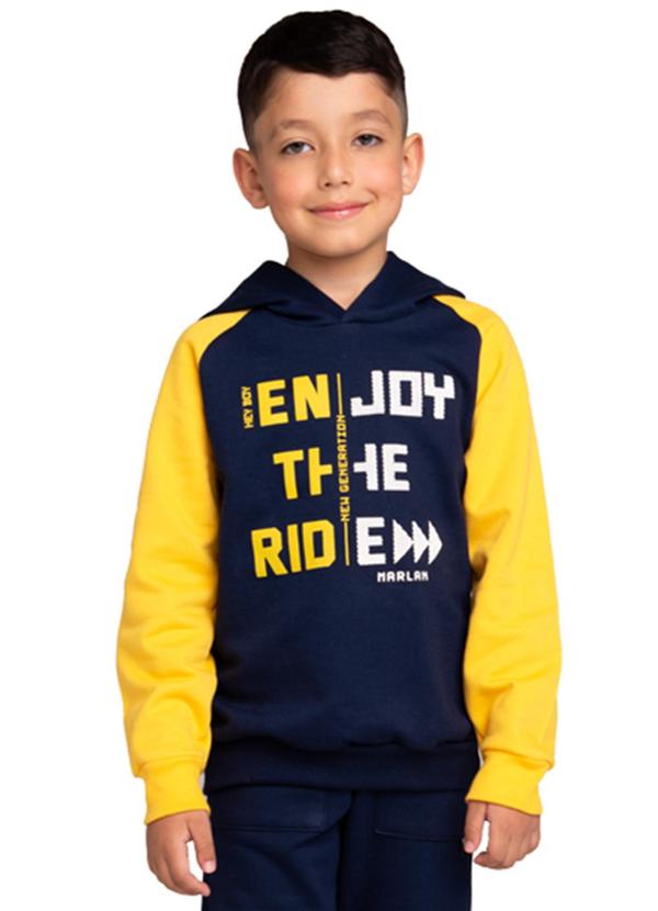 Marlan - Conjunto Blusão Enjoy e Calça em Moletom Azul 2