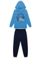 Marlan - Conjunto Blusão Off Road e Calça Moletom Preto - variação: Azul