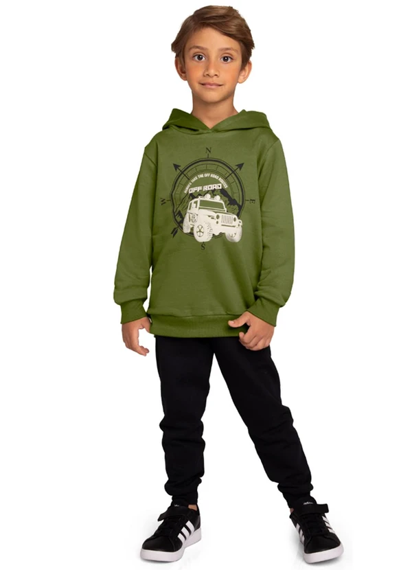 Marlan - Conjunto Blusão Off Road e Calça Moletom Verde